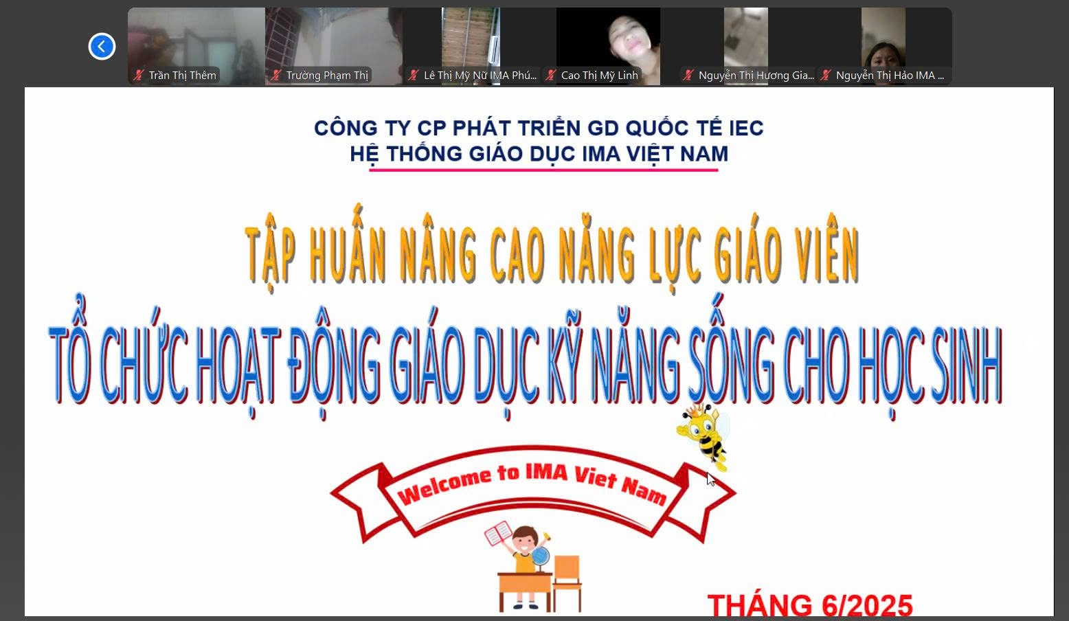 Tập huấn “Nâng cao năng lực giáo viên tổ chức hoạt động giáo dục Kỹ năng sống cho học sinh”.