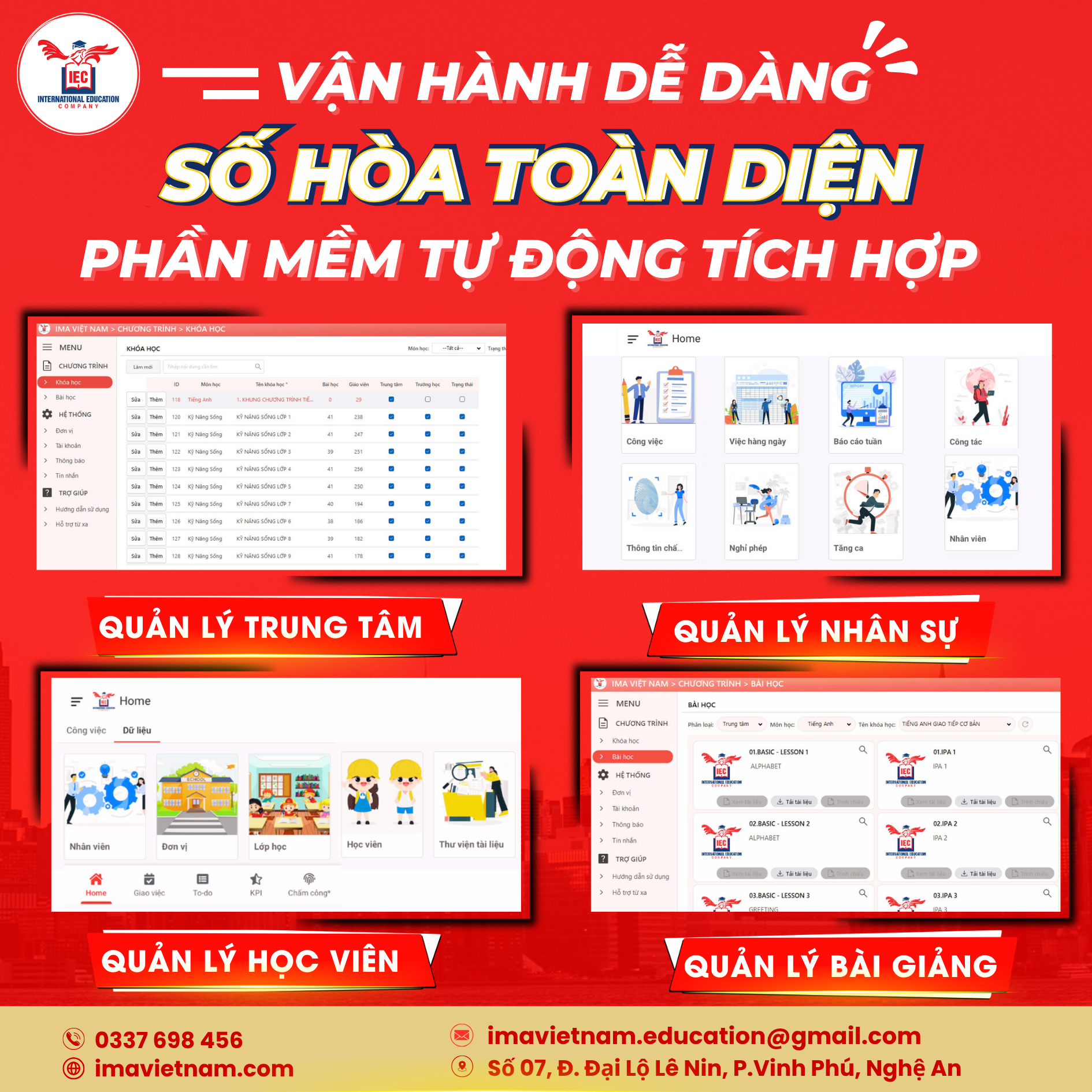 Hệ thống phần mềm tích hợp, tự động hóa sắp xếp, hỗ trợ công tác quản lý