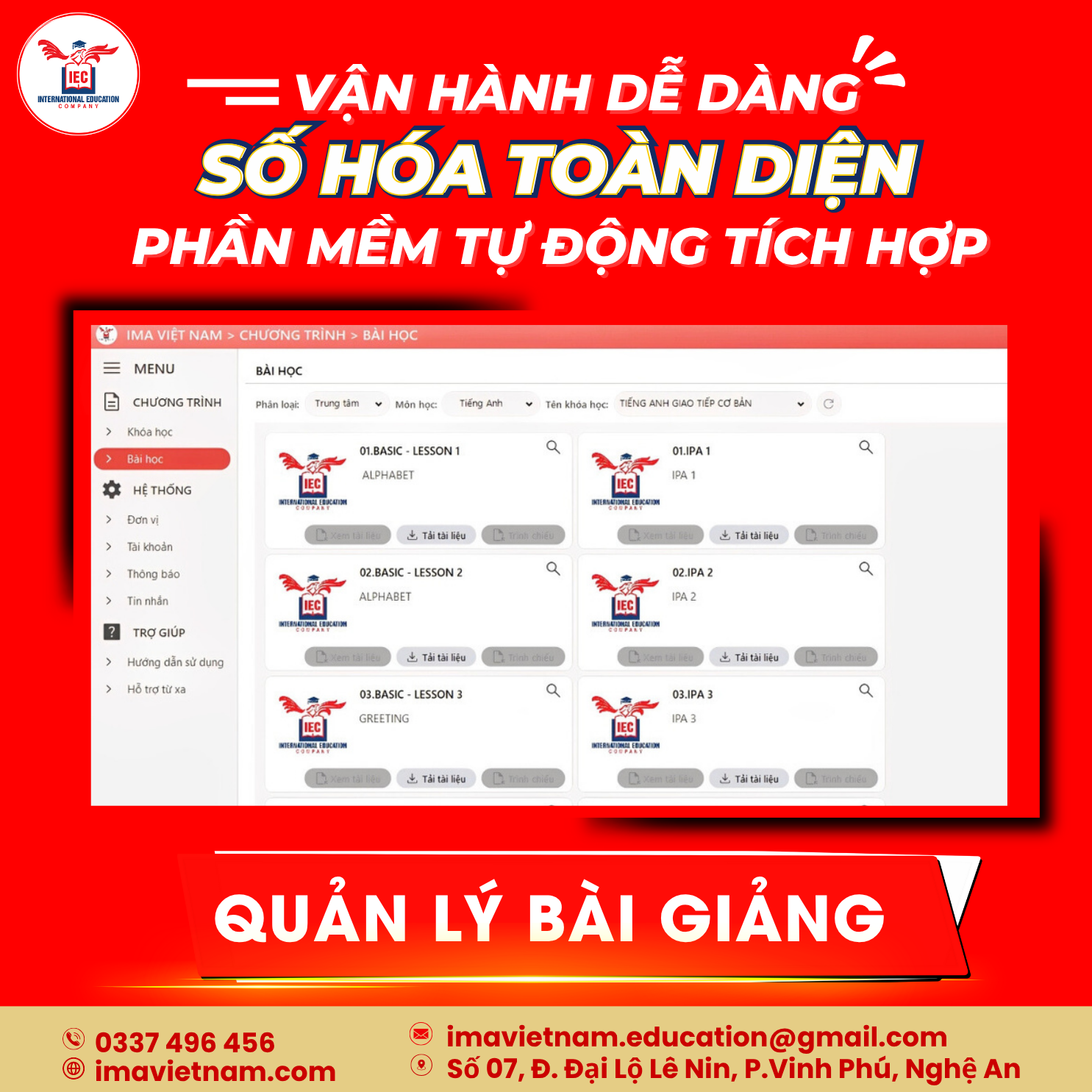 Quản lý bài giảng – Chuẩn hóa & nâng cao chất lượng đào tạo